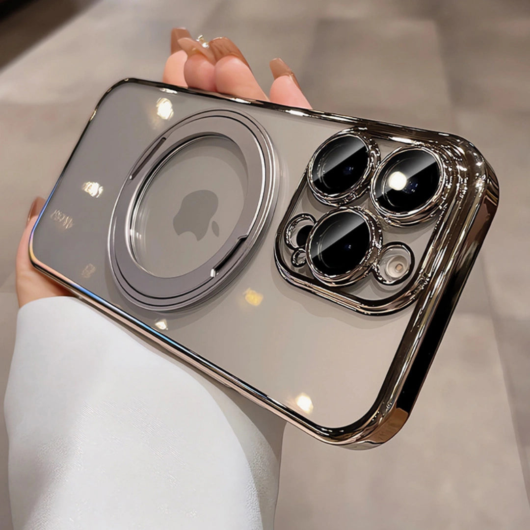 Ameigas Cosmic Orange Glossy Case — Magnetic Stand & 360° Protection