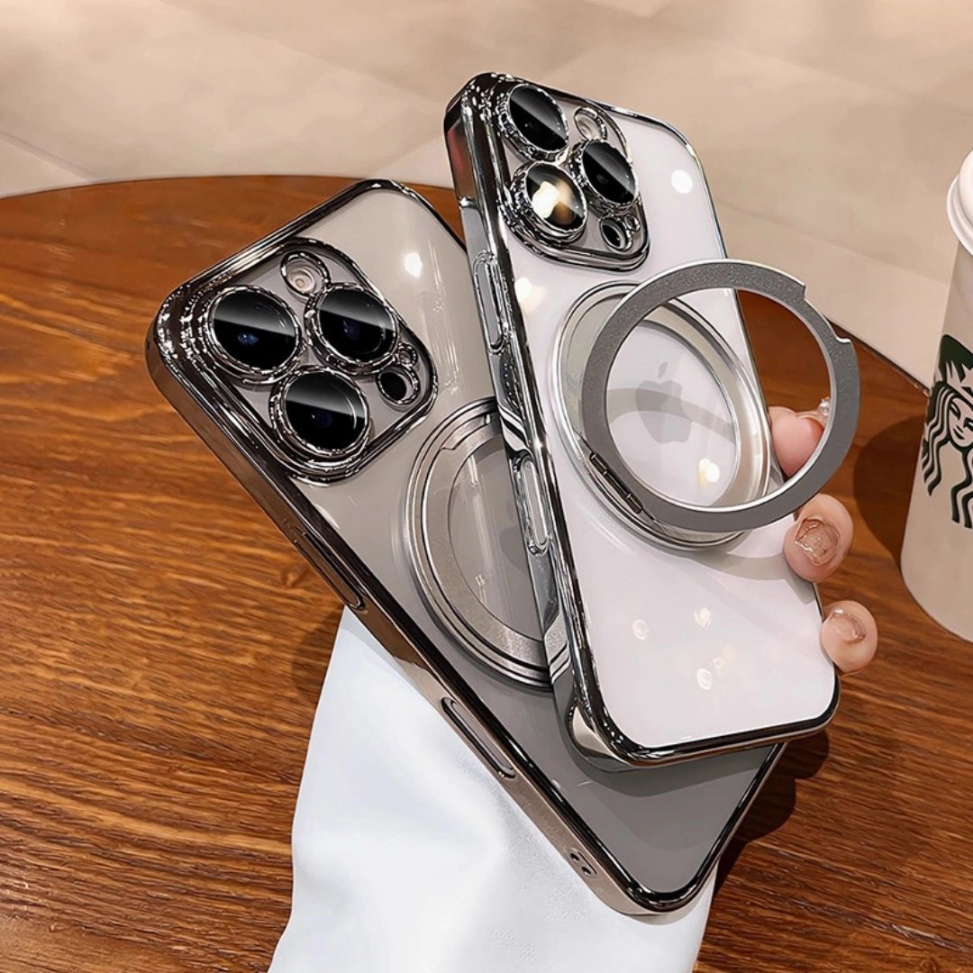 Ameigas Cosmic Orange Glossy Case — Magnetic Stand & 360° Protection