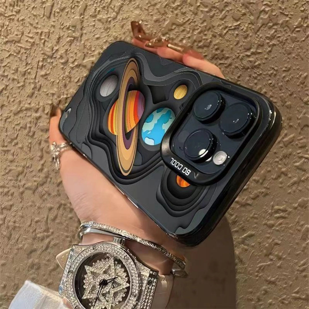 Ameigas Cosmic Planet Electroplated iPhone Case for iPhone 17 Pro Max