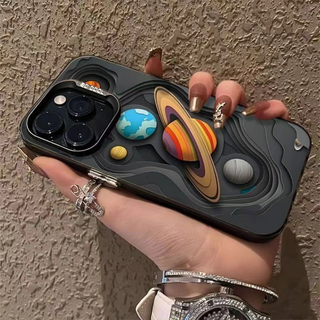 Ameigas Cosmic Planet Electroplated iPhone Case for iPhone 17 Pro Max