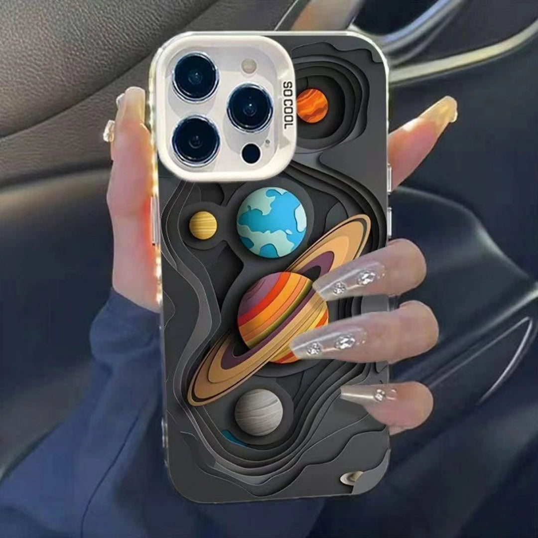 Ameigas Cosmic Planet Electroplated iPhone Case for iPhone 17 Pro Max