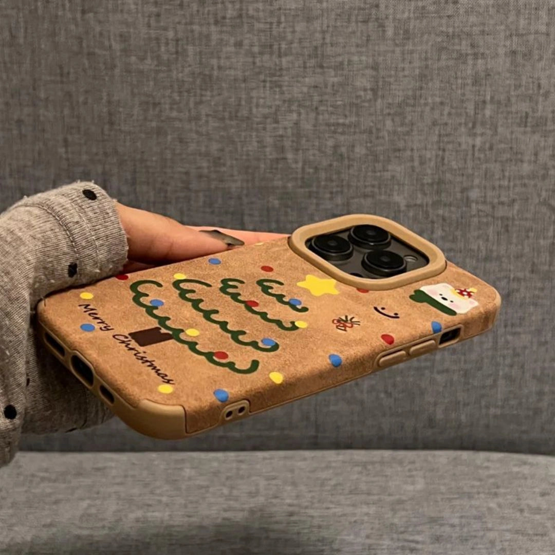 Ameigas Cozy Christmas Tree Furry Soft Phone Case