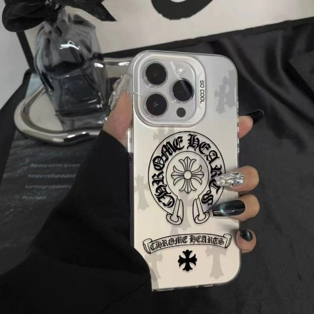 Ameigas Cross Street Style Electroplated iPhone Case for iPhone 17 Pro Max