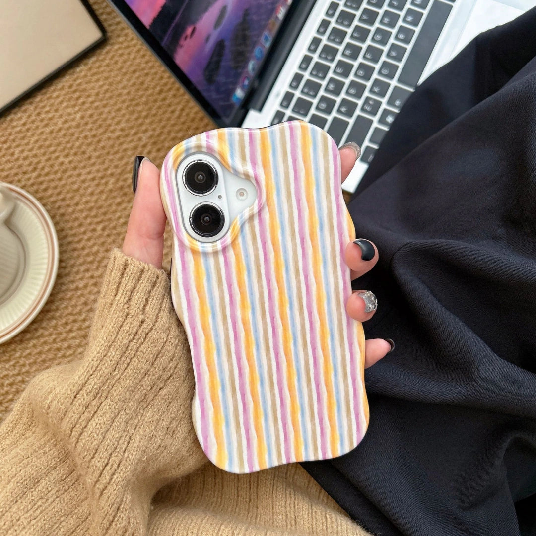 Ameigas Dual-Tone Stripe Case — Minimal INS Film Shell Design