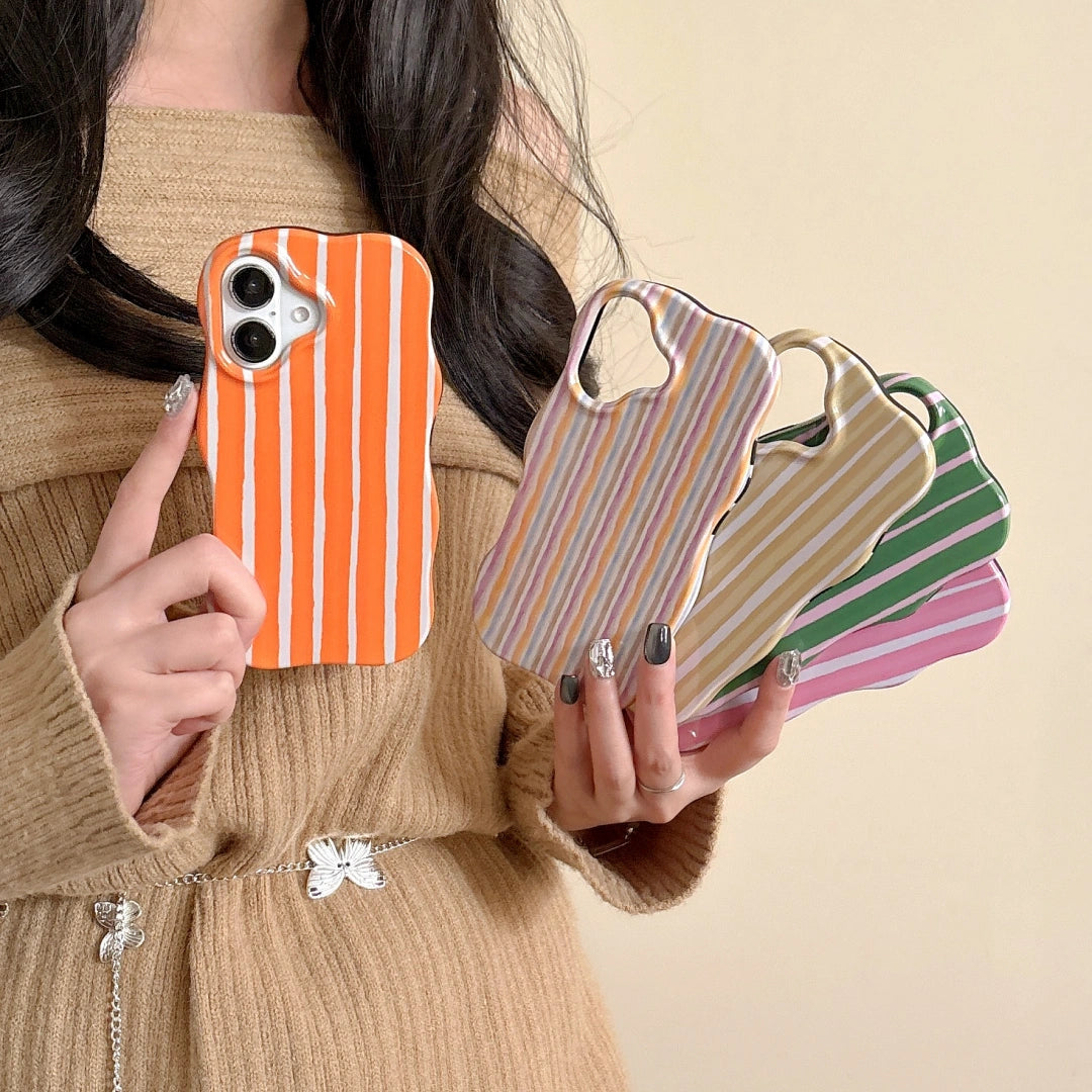 Ameigas Dual-Tone Stripe Case — Minimal INS Film Shell Design
