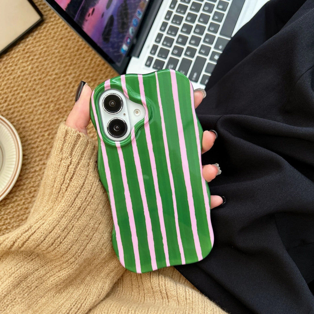 Ameigas Dual-Tone Stripe Case — Minimal INS Film Shell Design