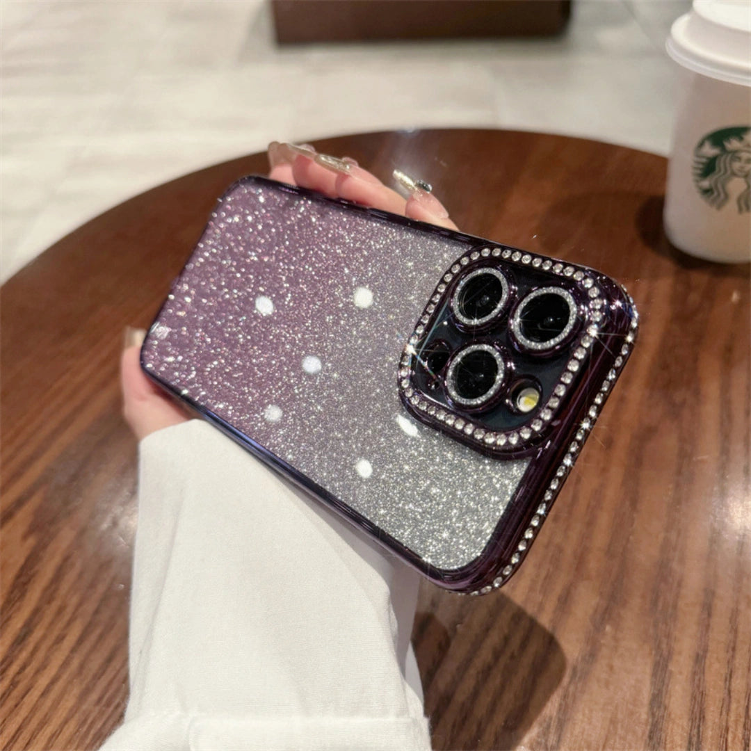Ameigas Glitter Gradient Electroplated Diamond Phone Case