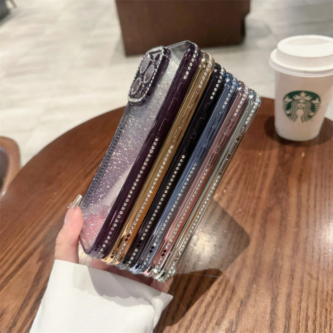 Ameigas Glitter Gradient Electroplated Diamond Phone Case