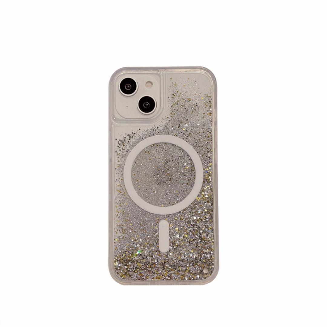Ameigas Glitter Liquid Magnetic Case — Sparkling Flowing Elegance