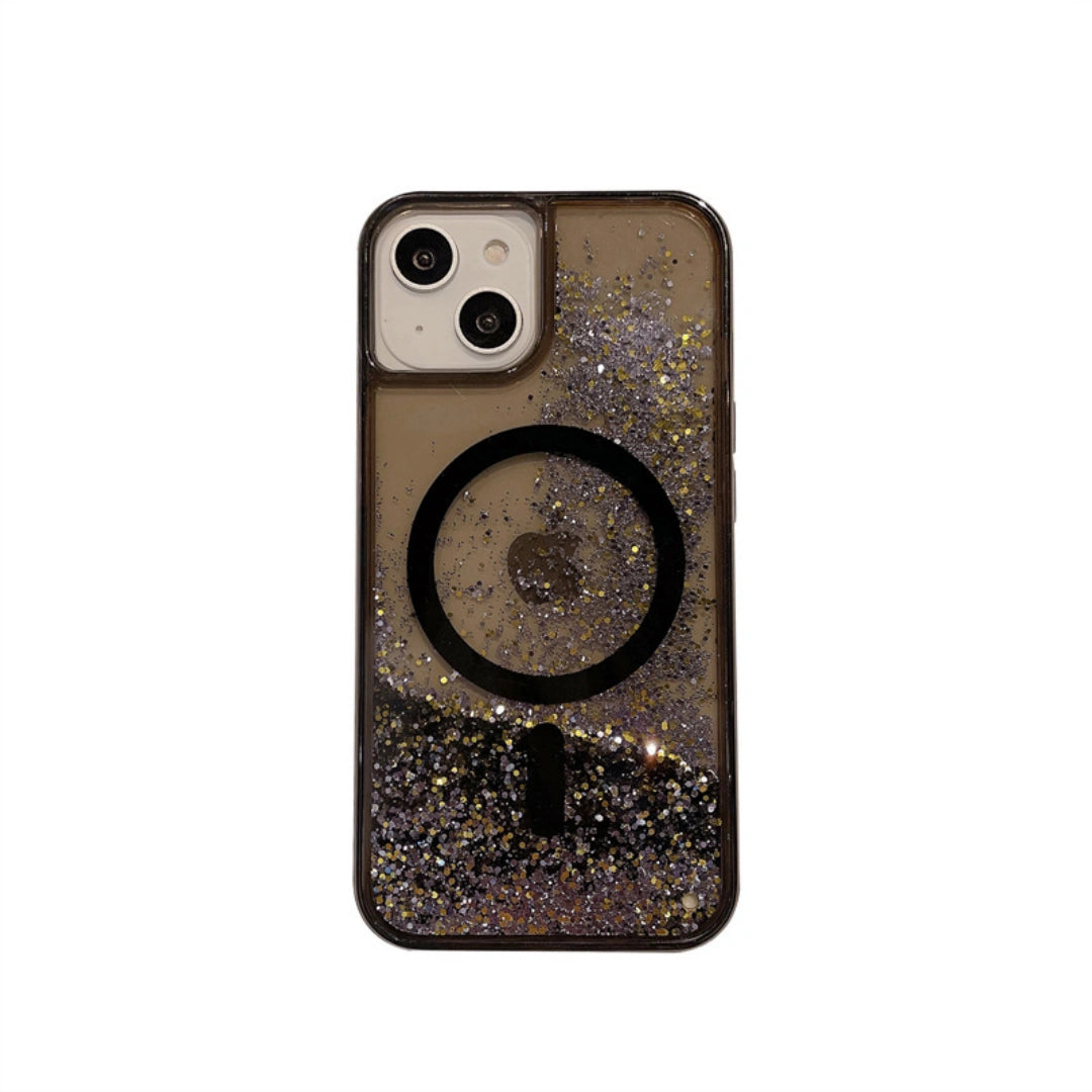 Ameigas Glitter Liquid Magnetic Case — Sparkling Flowing Elegance