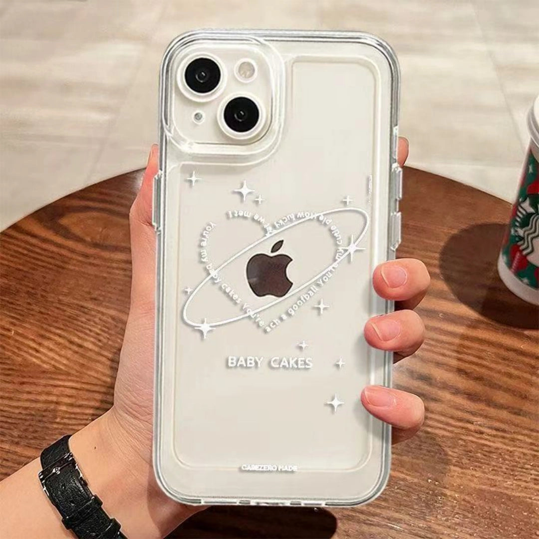 Ameigas Heart Ring Clear TPU Shockproof iPhone Case for iPhone 17 Pro Max