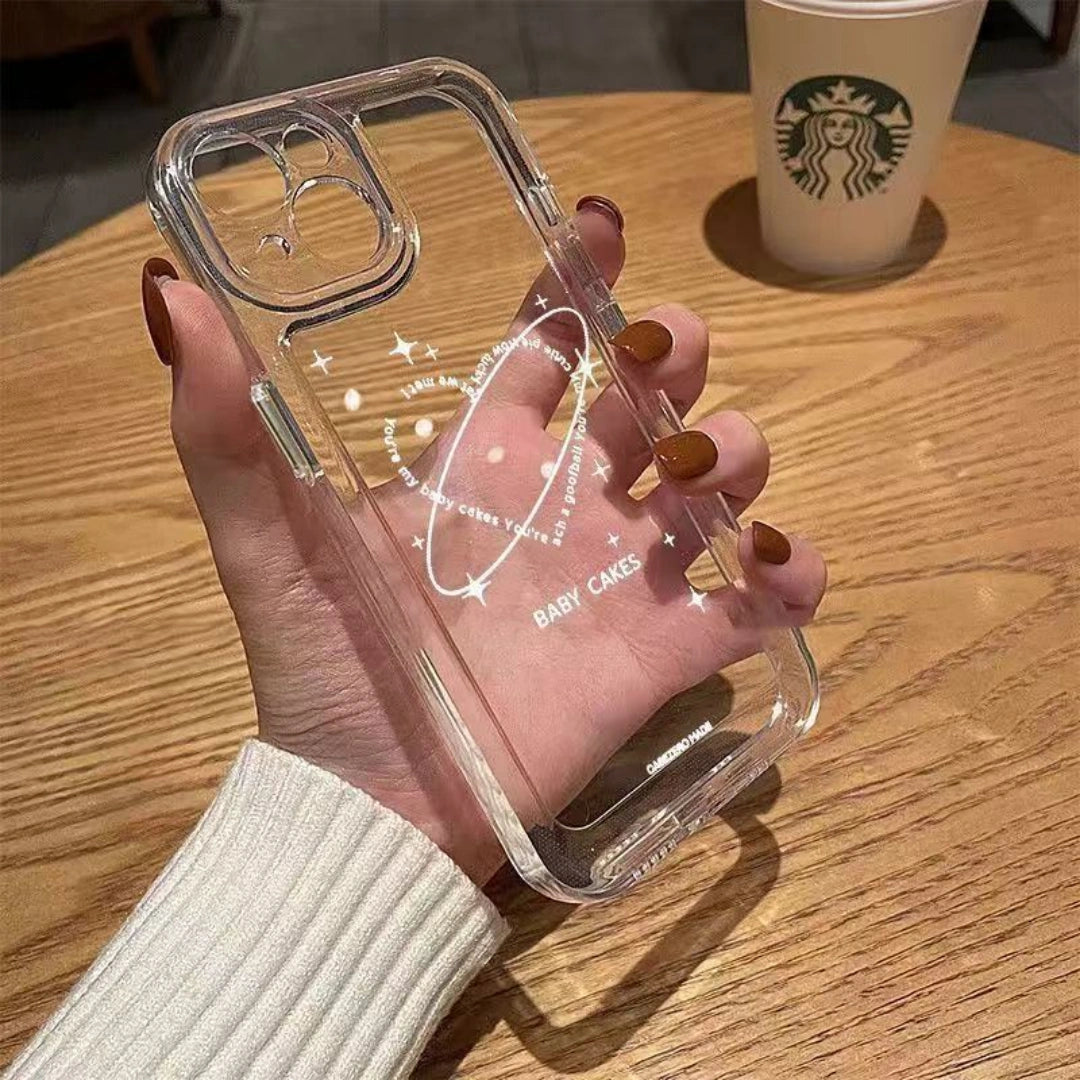 Ameigas Heart Ring Clear TPU Shockproof iPhone Case for iPhone 17 Pro Max