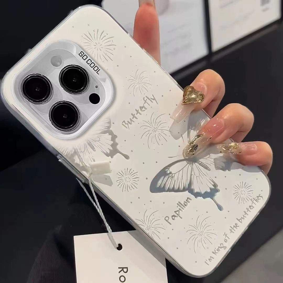 Ameigas Hollow Butterfly Electroplated iPhone Case for iPhone 17 Pro Max