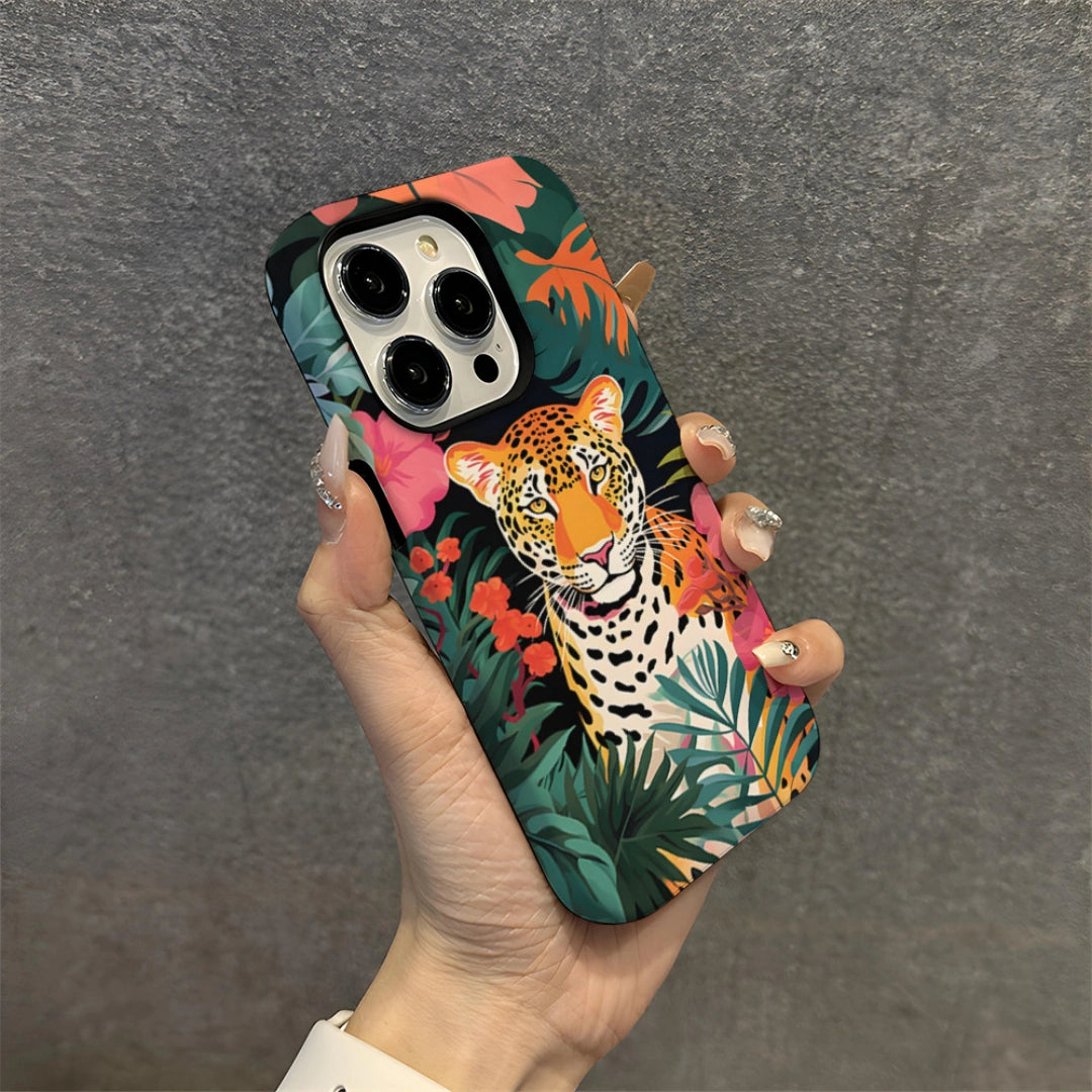 Ameigas Leopard Print Dual-Layer Protective Phone Case