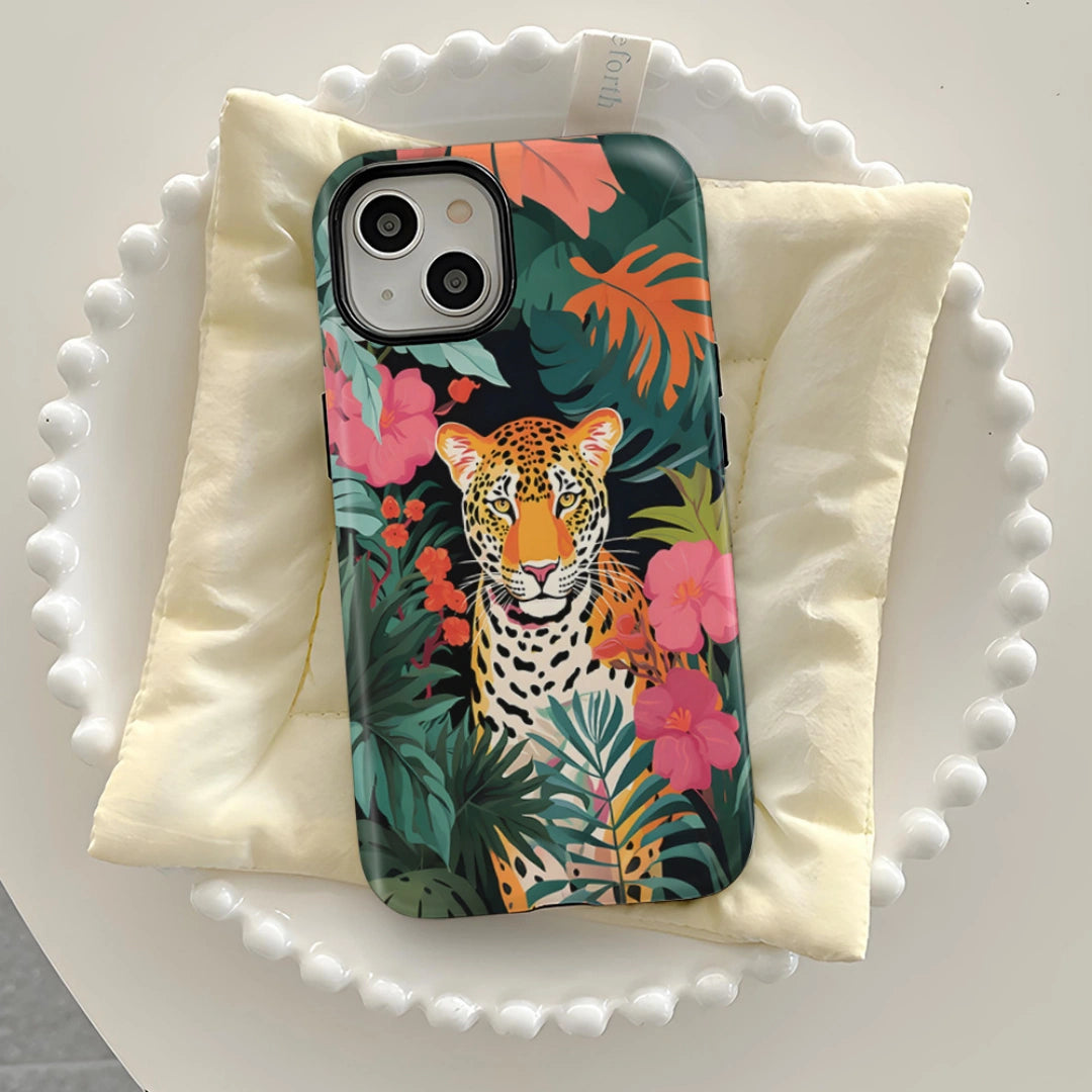 Ameigas Leopard Print Dual-Layer Protective Phone Case