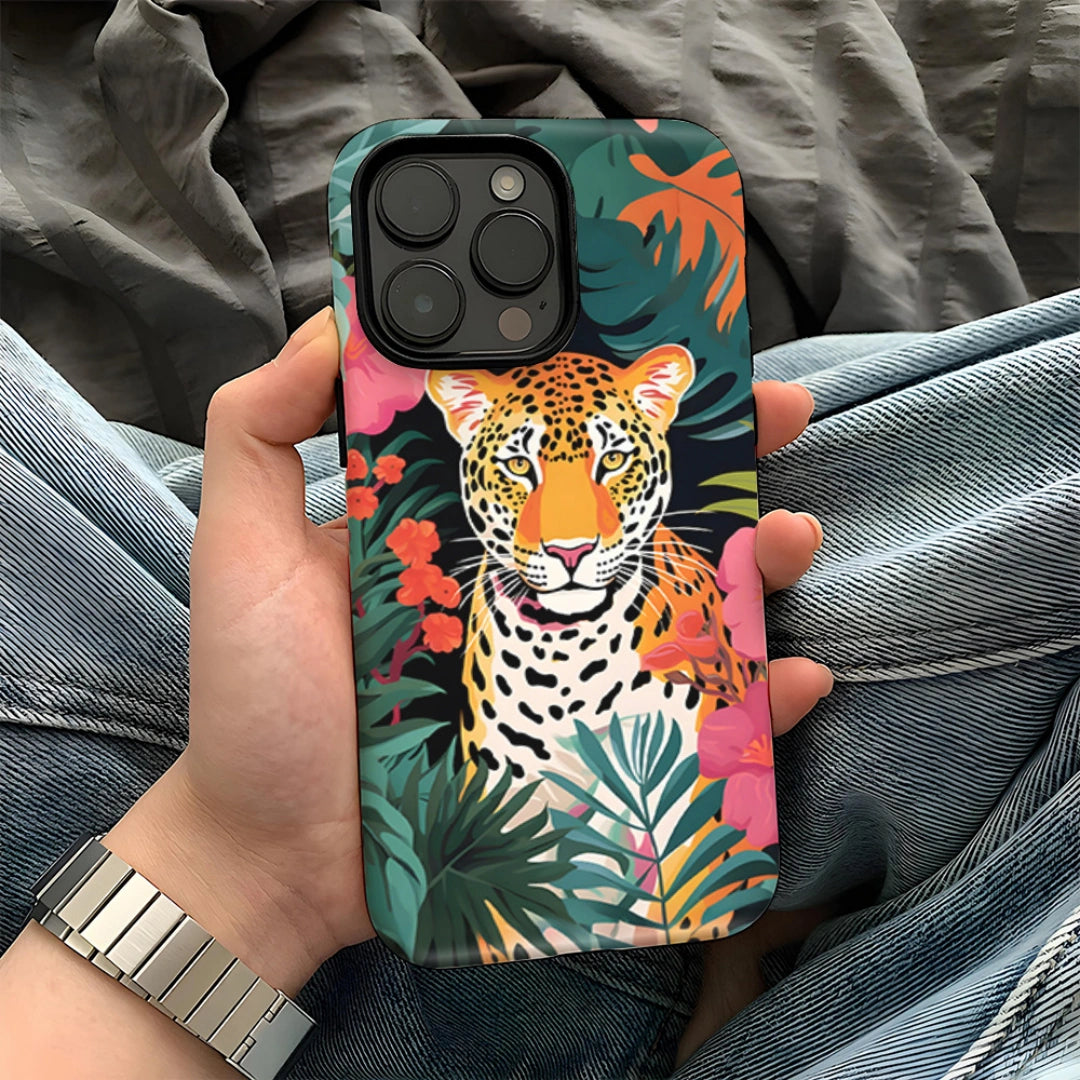 Ameigas Leopard Print Dual-Layer Protective Phone Case