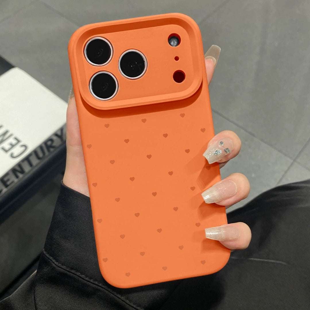 Ameigas Liquid Silicone iPhone 17 Pro Max Case – Starry Orange, Full Lens Protection, Soft Shockproof Cover