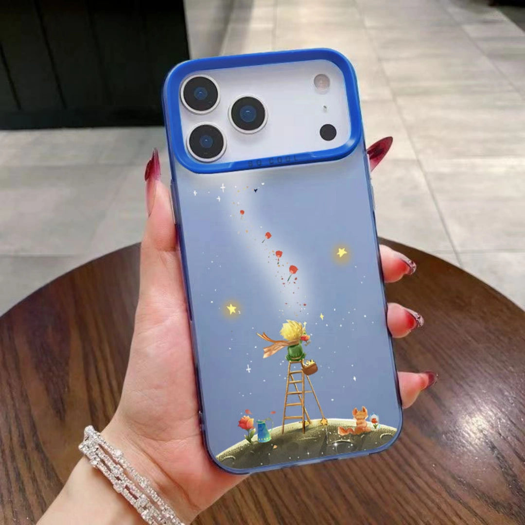 Ameigas Little Prince Laser Silver PC Protective Phone Case