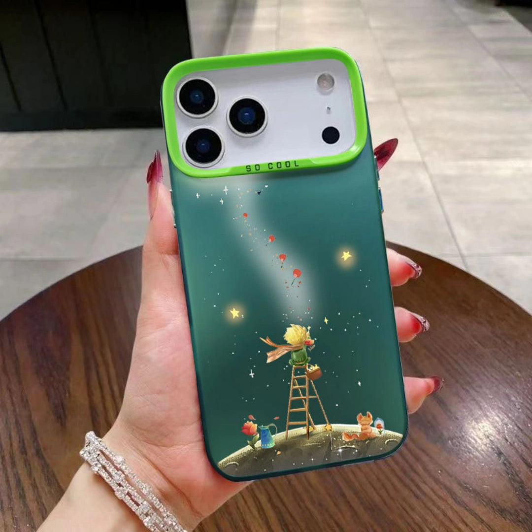 Ameigas Little Prince Laser Silver PC Protective Phone Case