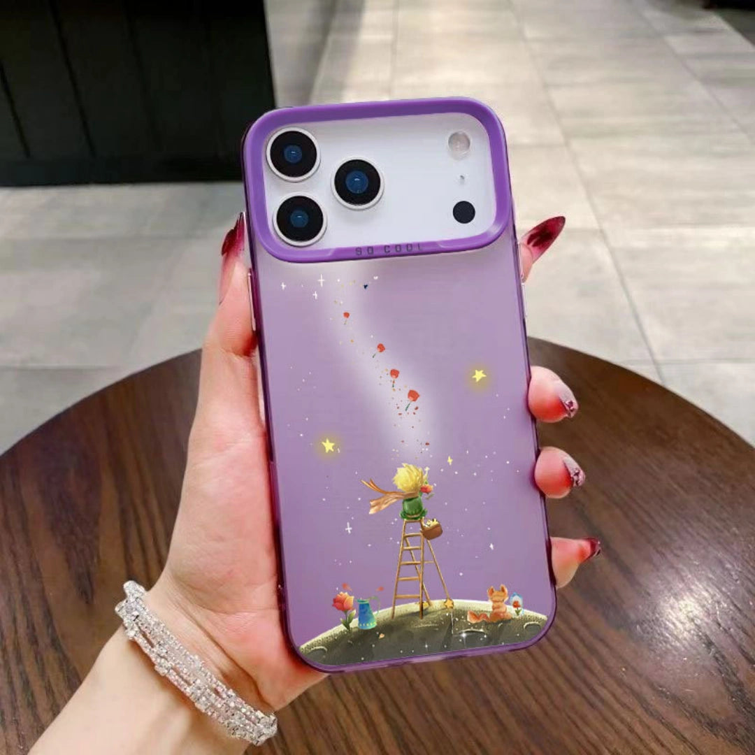 Ameigas Little Prince Laser Silver PC Protective Phone Case