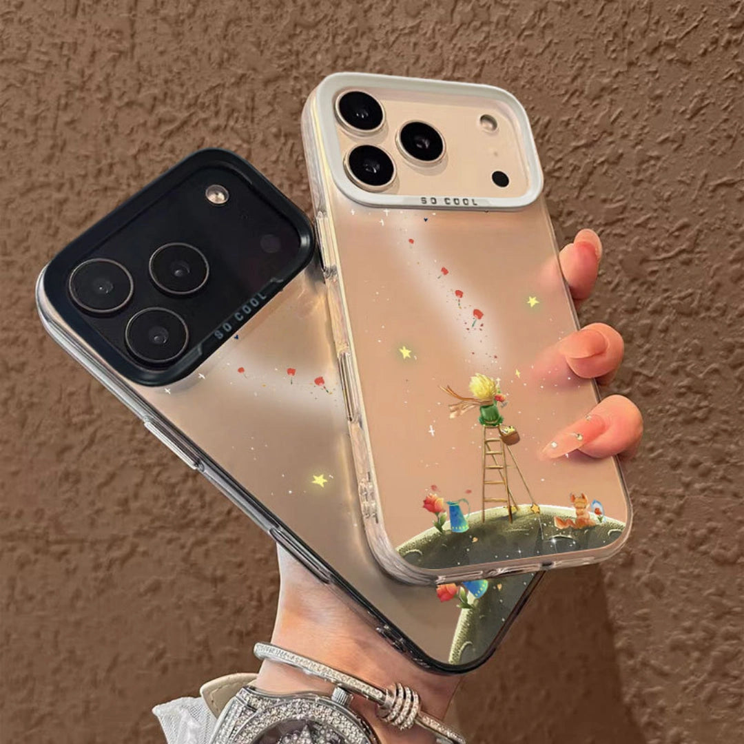 Ameigas Little Prince Laser Silver PC Protective Phone Case