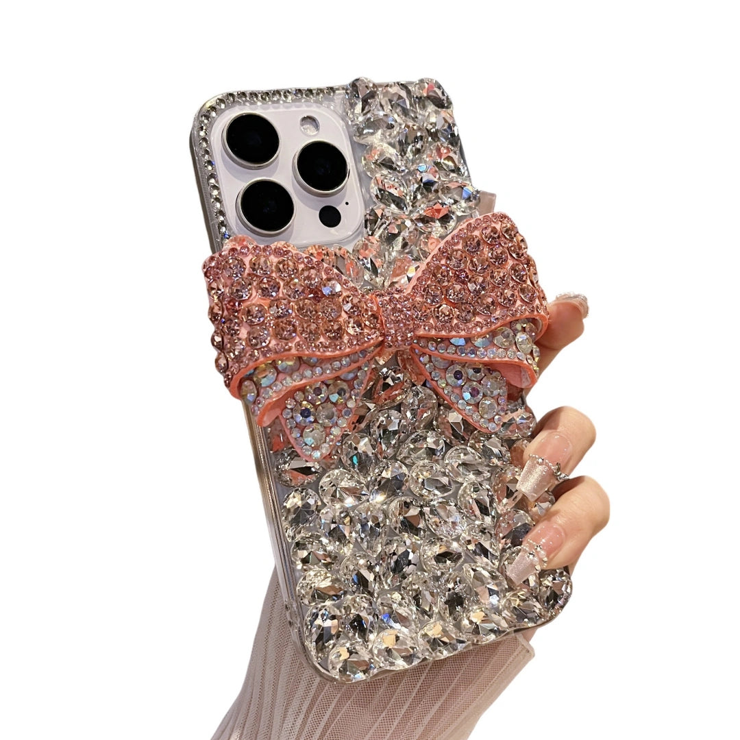 Ameigas Luxury Crystal Bow Diamond Phone Case