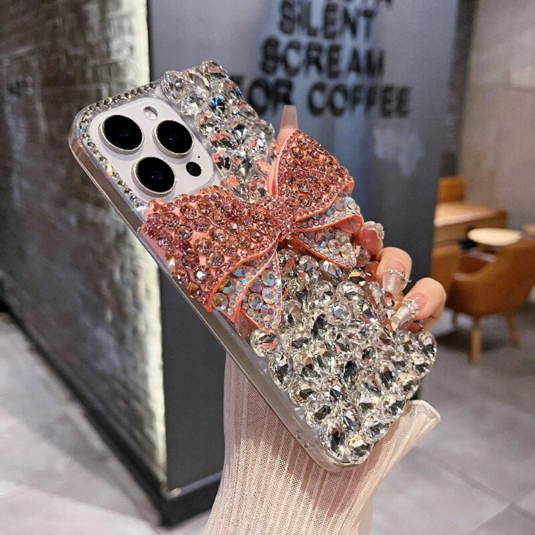 Ameigas Luxury Crystal Bow Diamond Phone Case