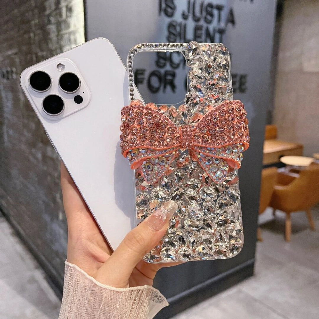 Ameigas Luxury Crystal Bow Diamond Phone Case