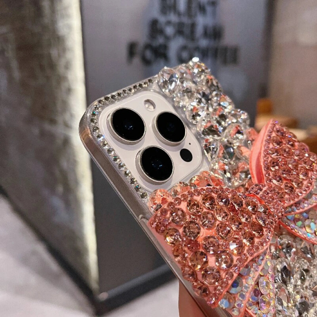 Ameigas Luxury Crystal Bow Diamond Phone Case