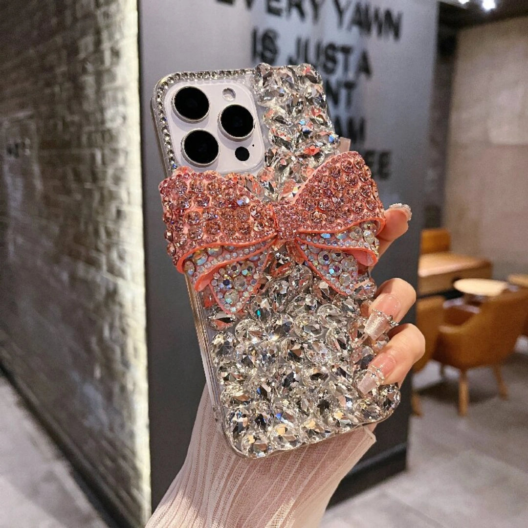 Ameigas Luxury Crystal Bow Diamond Phone Case