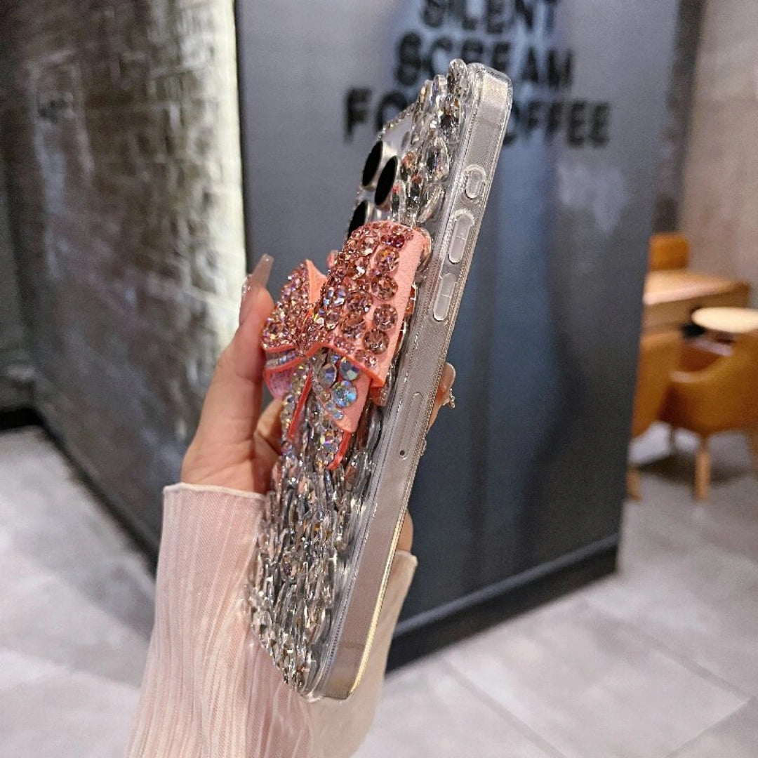 Ameigas Luxury Crystal Bow Diamond Phone Case