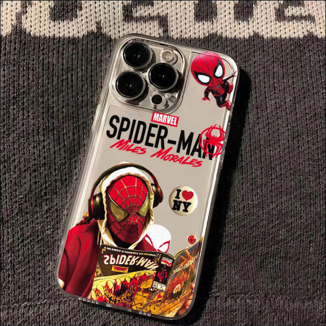 Ameigas Music Spider-Man Case — Trendy Transparent Art Design