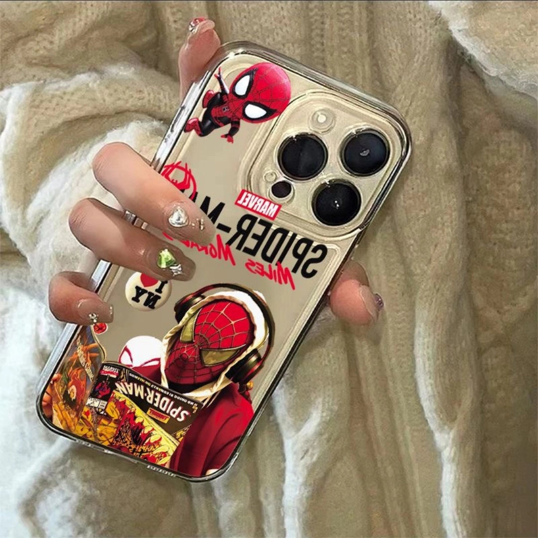 Ameigas Music Spider-Man Case — Trendy Transparent Art Design