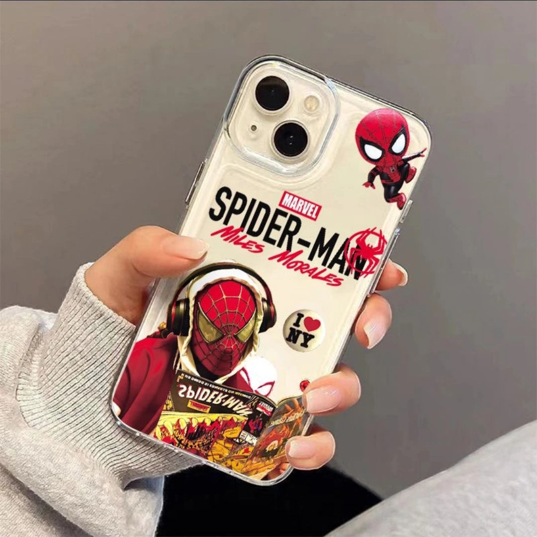 Ameigas Music Spider-Man Case — Trendy Transparent Art Design