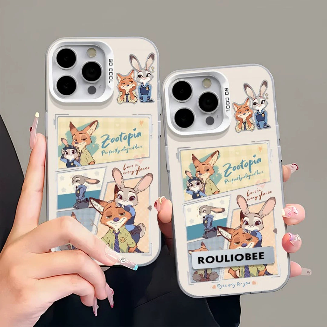 Ameigas Nick & Judy Moonlight Silver Acrylic Phone Case
