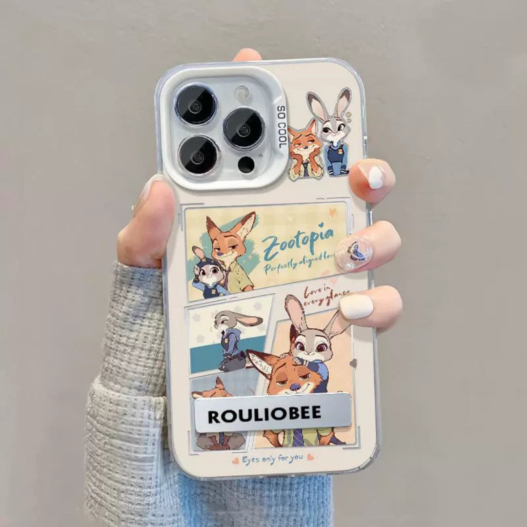 Ameigas Nick & Judy Moonlight Silver Acrylic Phone Case