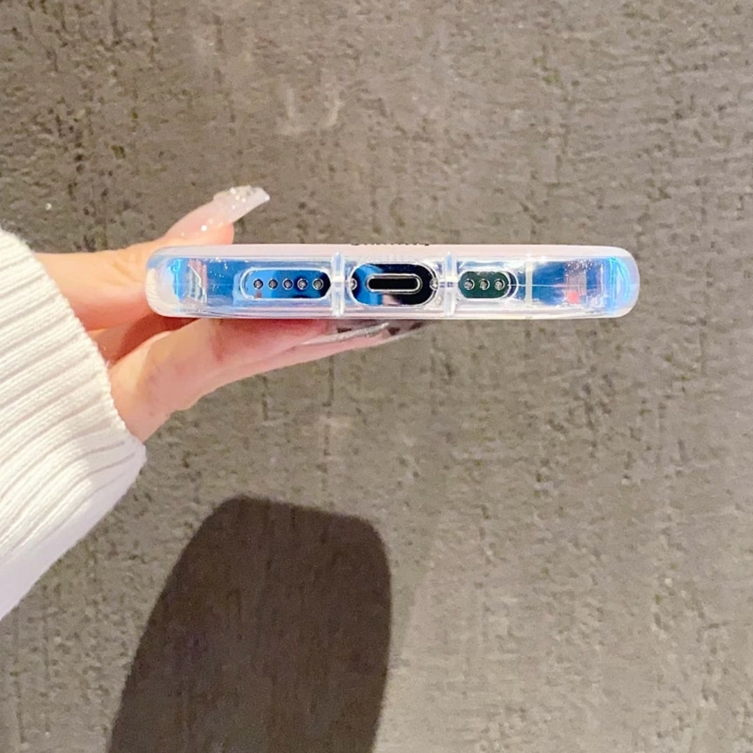 Ameigas Pink Smiley iPhone 17 Pro Max Case – Cute Silicone Protective Cover, Full Body Shockproof, Creative Ins Style