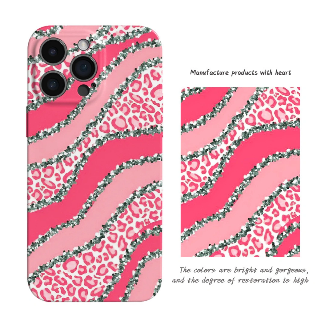 Ameigas Retro Stripe iPhone Case for iPhone 17 Pro Max / 16 / 15 / 14 / 13 — Hot Transfer Hard Film Full Cover