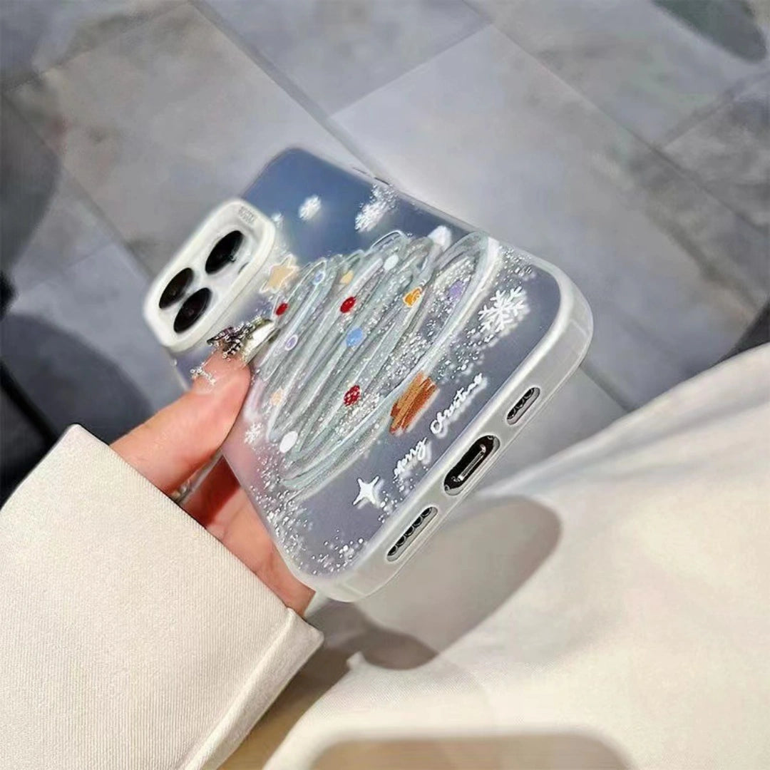 Ameigas Snowflake Christmas Tree Silver Hard Case