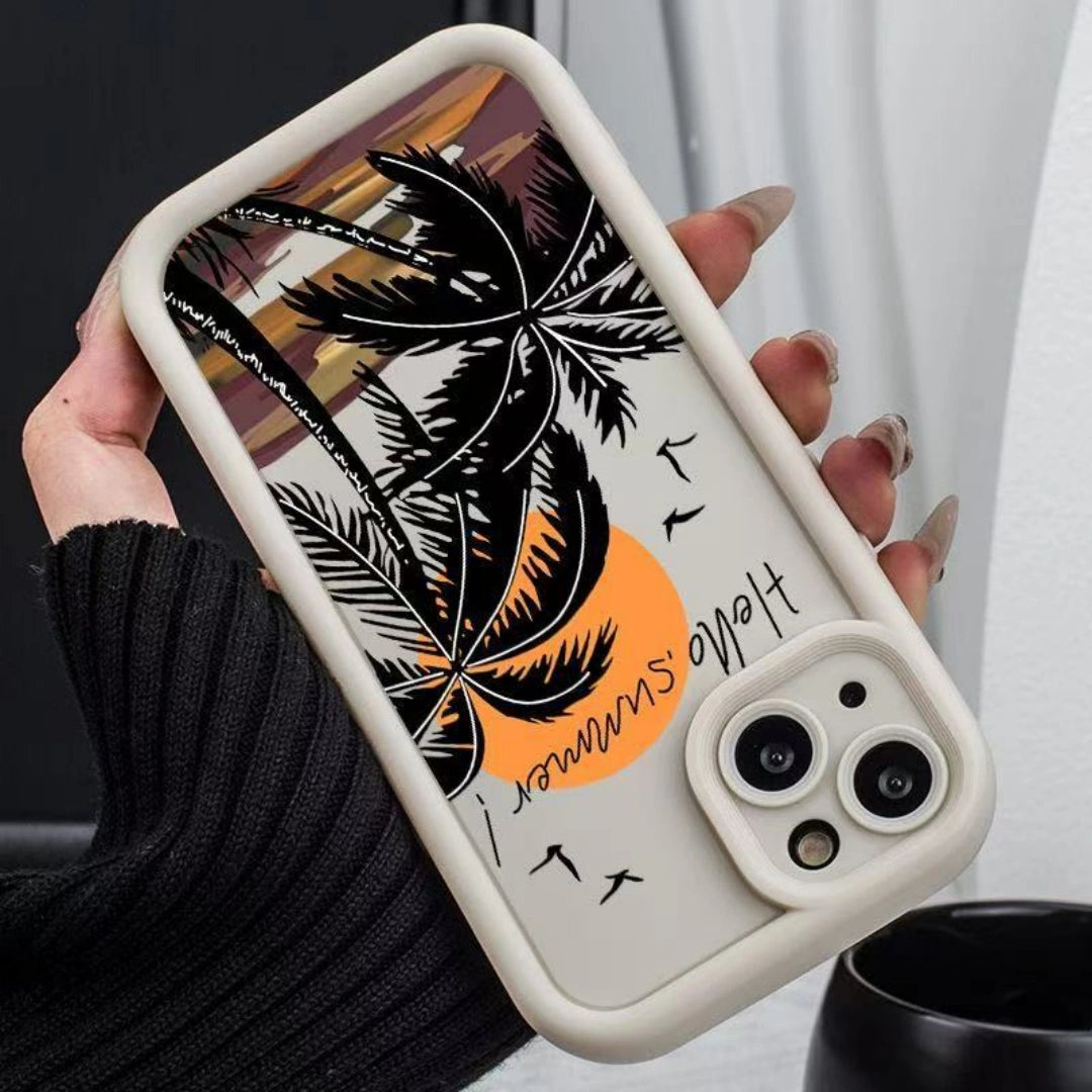 Ameigas Sunset Palm Tree TPU Shockproof iPhone Case for iPhone 17 Pro Max