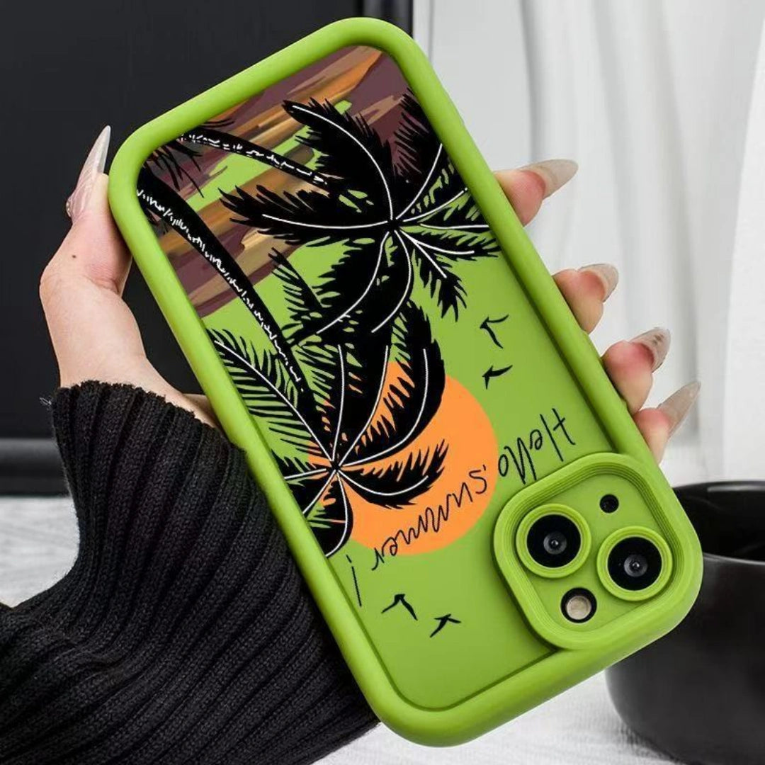 Ameigas Sunset Palm Tree TPU Shockproof iPhone Case for iPhone 17 Pro Max