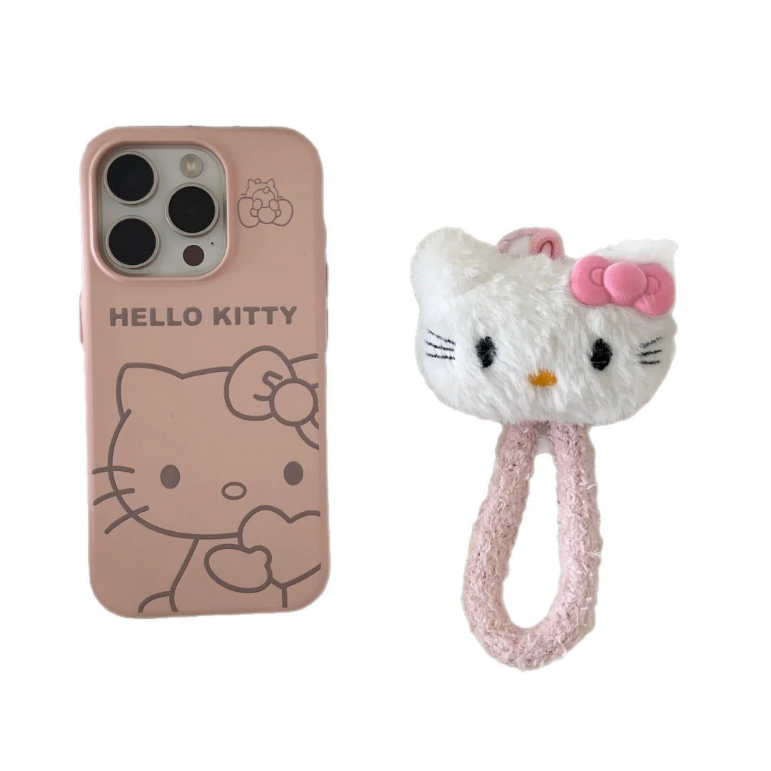 Ameigas Sweetheart Cat Liquid Silicone iPhone Case – Minimalist Heart & Kitty Design, Soft Shockproof Cover for Women