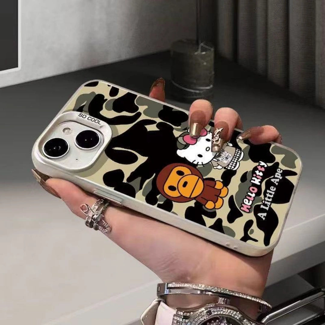 Ameigas Teddy Bear Electroplated iPhone Case for iPhone 17 Pro Max