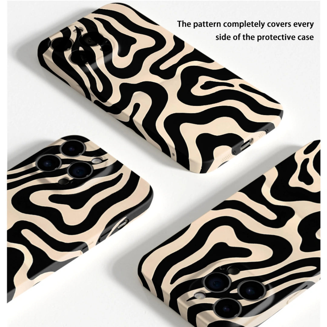 Ameigas Trendy Art Line iPhone 17 Pro Max Case – Minimalist Film Hard Cover for iPhone 16, 15, 14 | Full Protection & Stylish Design