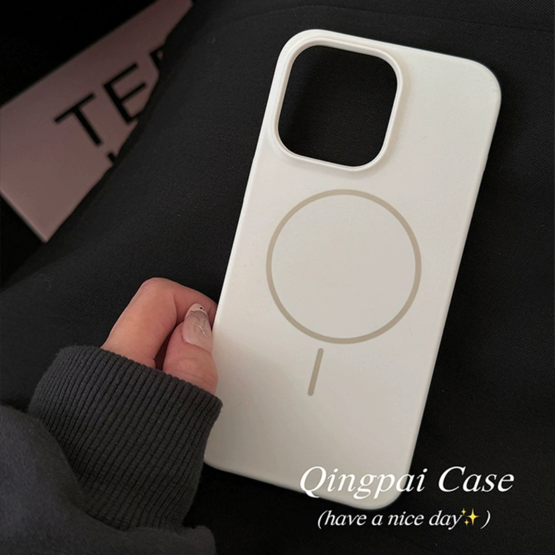 Ameigas MagSafe Liquid Silicone iPhone Case – Solid Color, Slim Shockproof Soft Cover