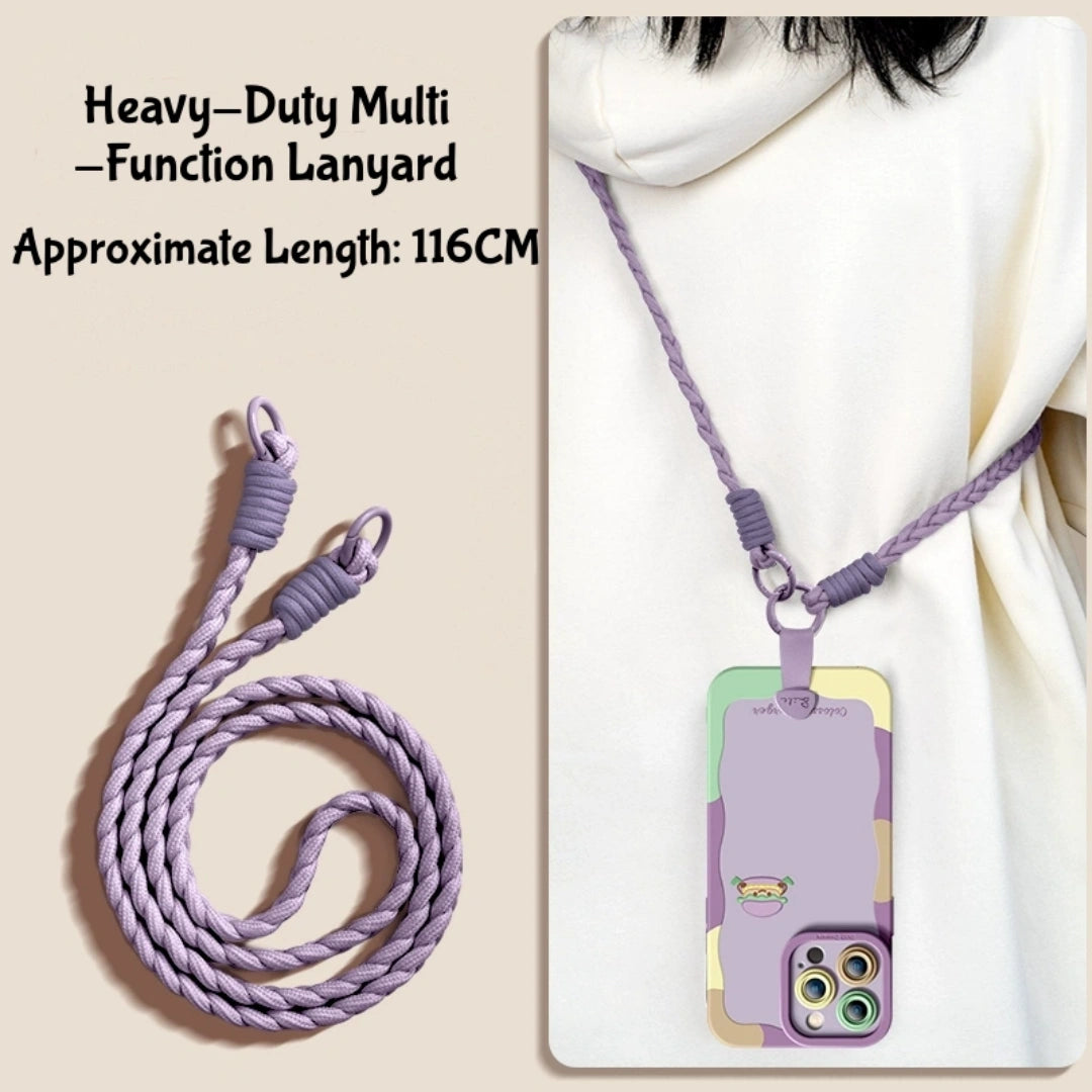 Ameigas Premium Soft Silicone Crossbody Case for iPhone 17 Pro/16 Pro Max – Ultra-Slim Full Cover with Shoulder Strap