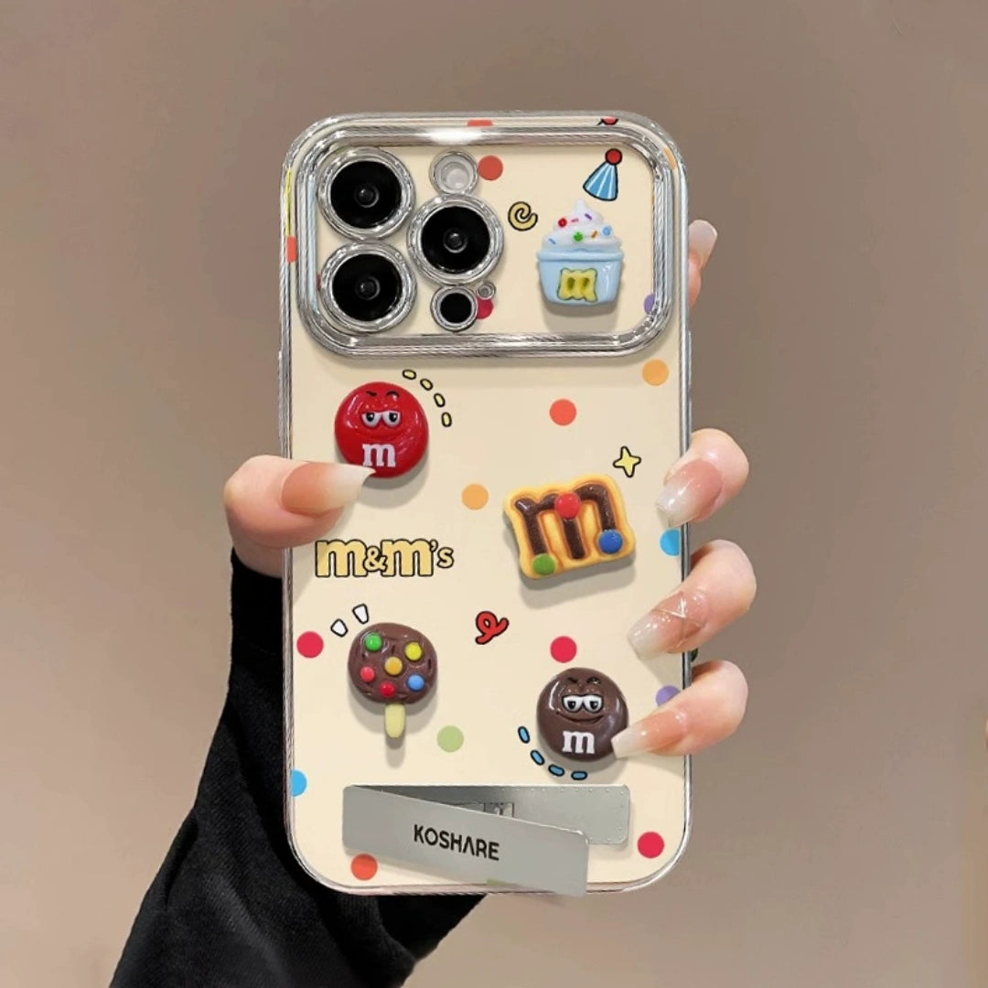 Ameigas iPhone 17 Pro Max Case – Shockproof Silicone with 3D Polka Dots, Hand Strap & Full Protection