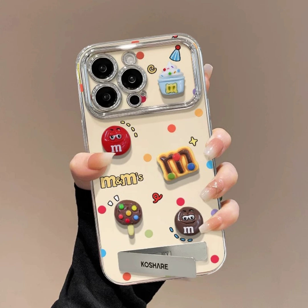 Ameigas iPhone 17 Pro Max Case – Shockproof Silicone with 3D Polka Dots, Hand Strap & Full Protection