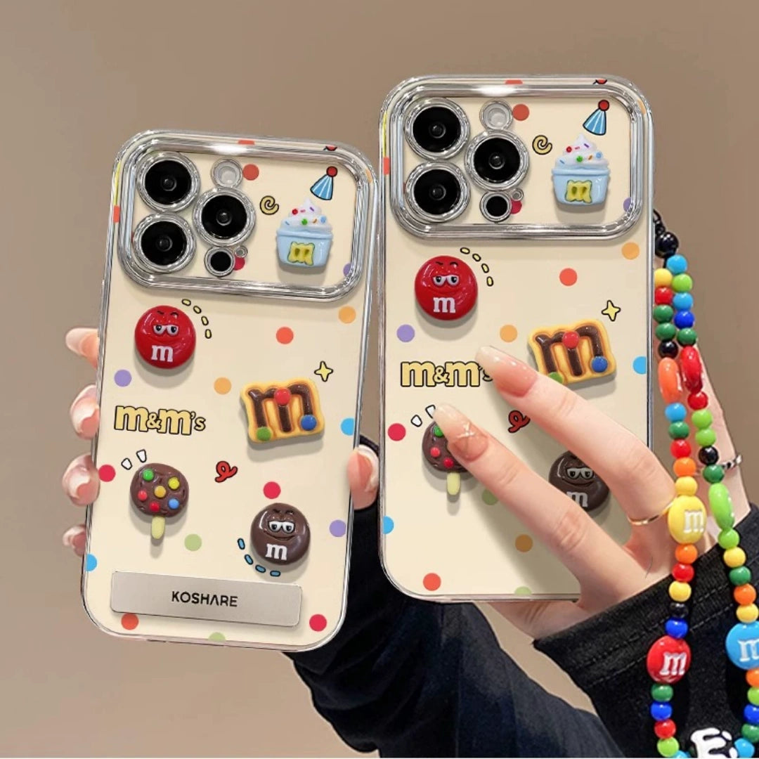 Ameigas iPhone 17 Pro Max Case – Shockproof Silicone with 3D Polka Dots, Hand Strap & Full Protection