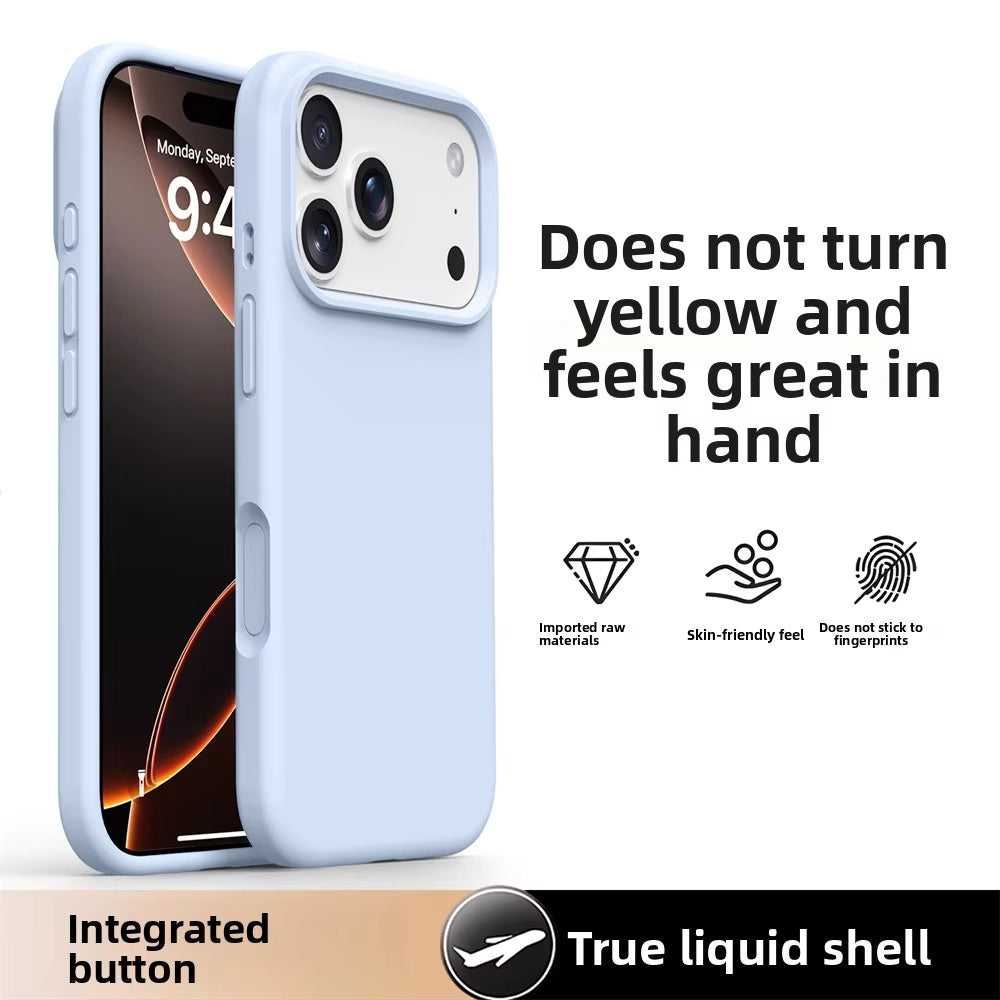 Ameigas Liquid Silicone iPhone 17/16 Pro Max Case – Solid Color, Slim, Shockproof, Full Protection